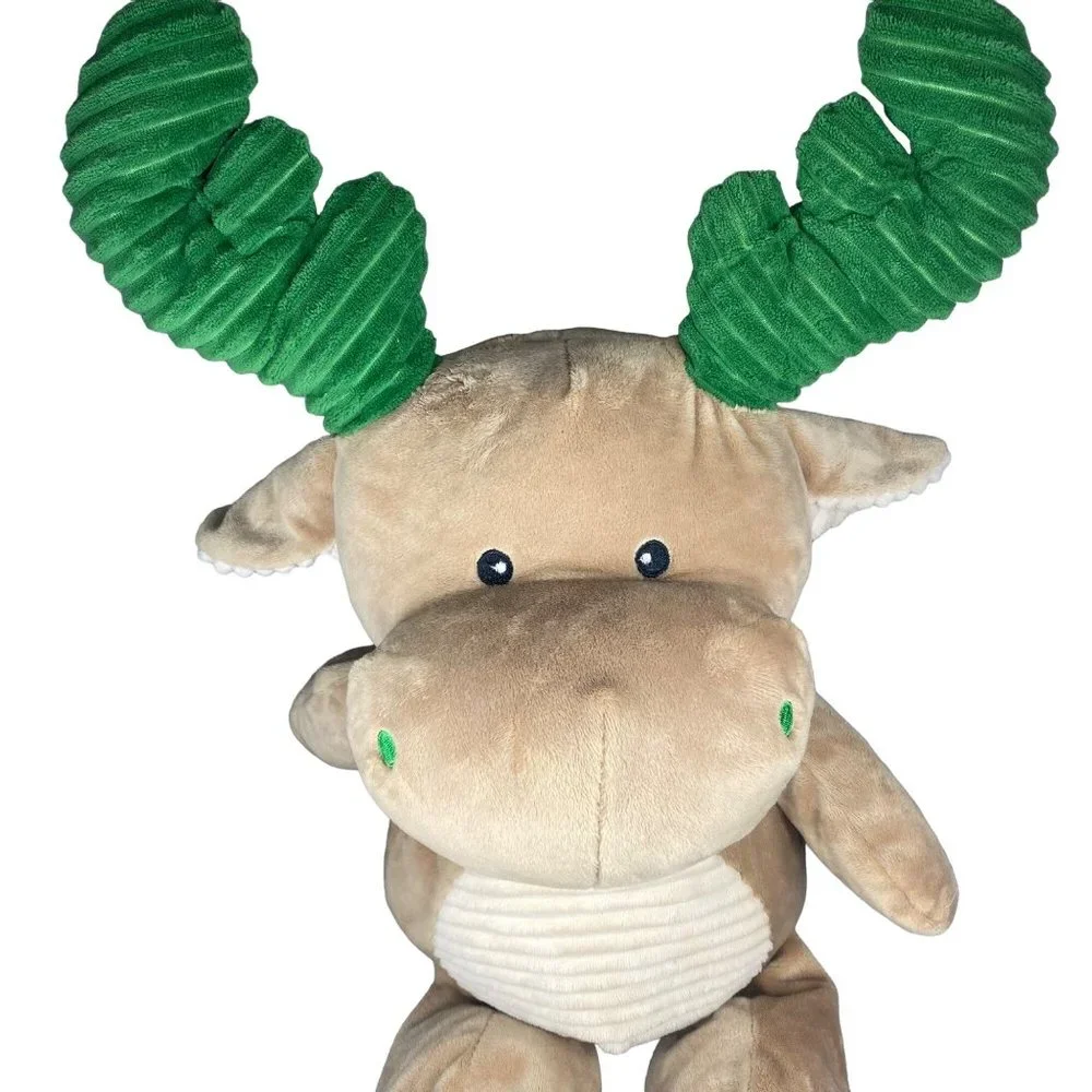 Kelly Toy Plush Stuffed Animal Moose Reindeer 22 " Rattle Head Safety Eyes Q036 - Picture 1 of 16